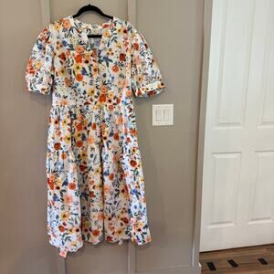 NWT St. John’s Bay Floral Spring Puff Sleeves Dress SZ 1X